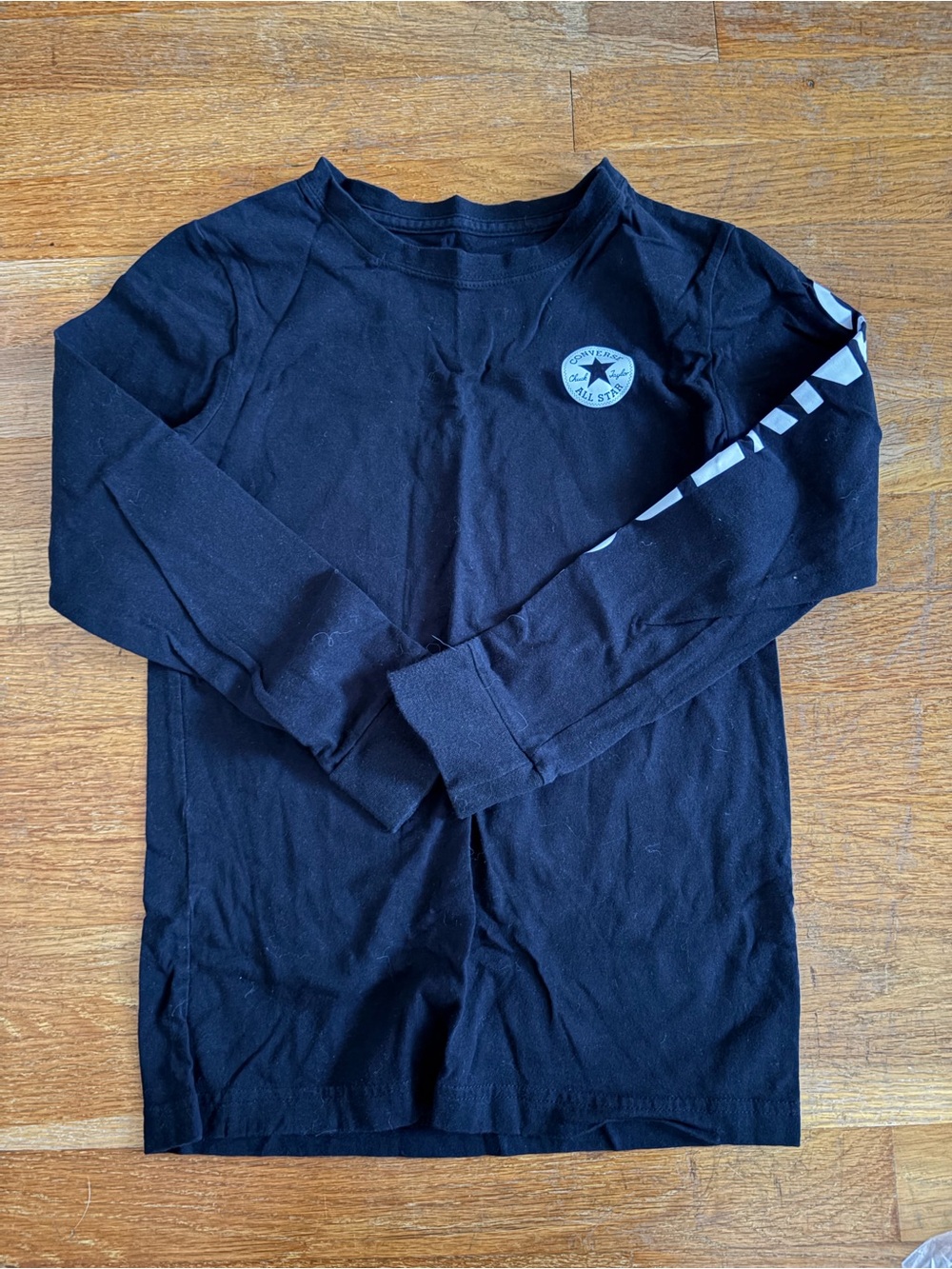 Converse Kids' Medium Black Long Sleeve Graphic Tee